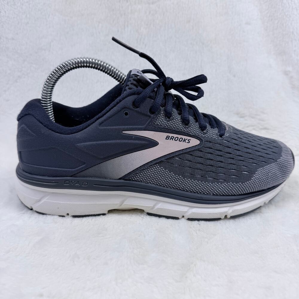 Brooks Dyad 11 Womens Running Shoes Gray Ombre Primrose Lavender Size 8